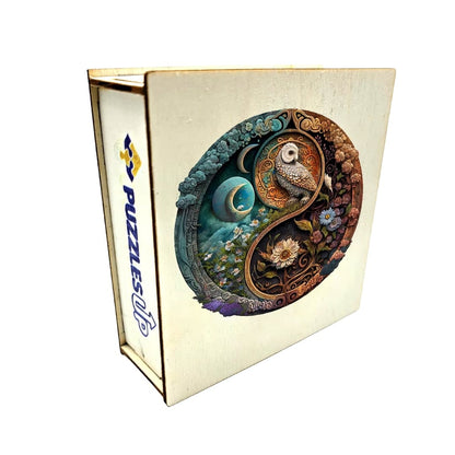 Flower & Bird Yin Yang - Wooden Jigsaw Puzzle