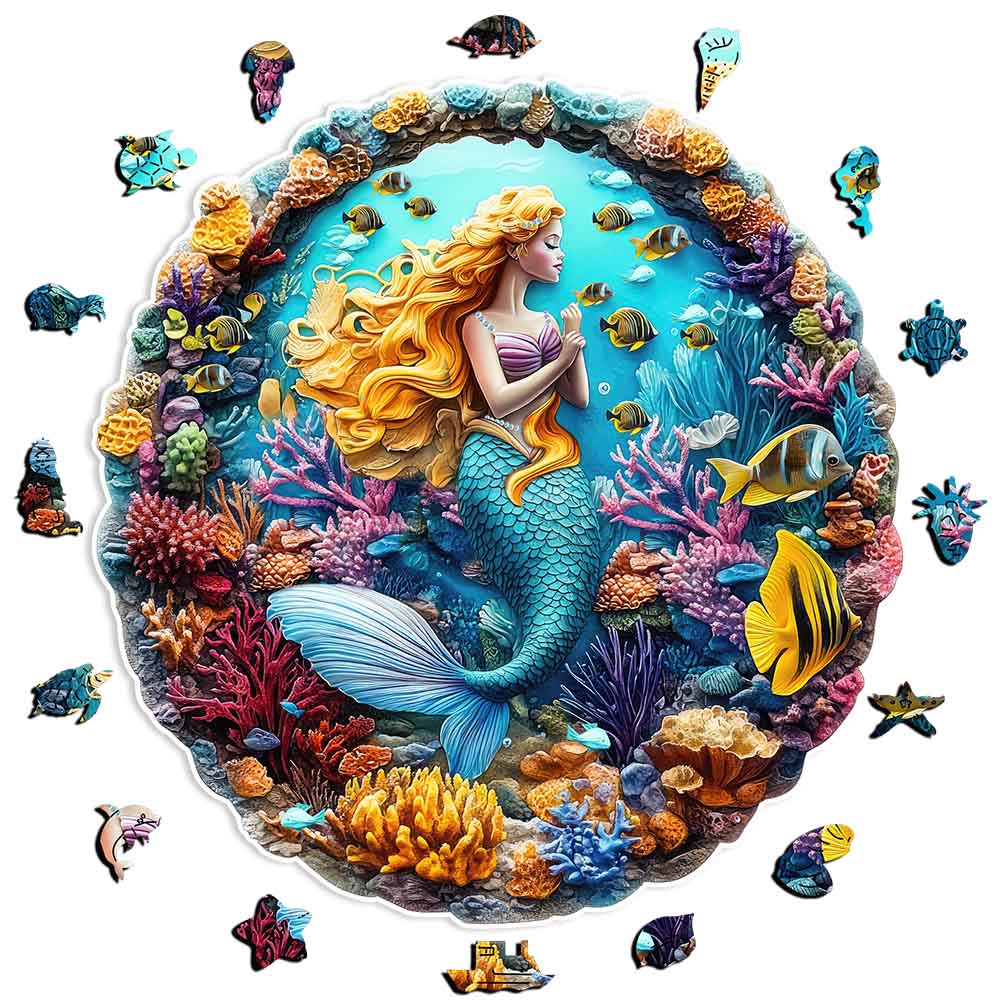 🔥Last Day - Mermaid - Wooden Jigsaw Puzzle