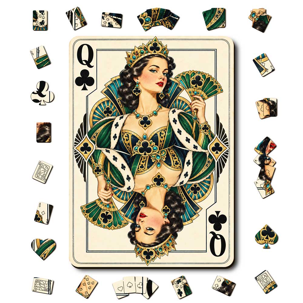 Queen Club - Wooden Jigsaw Puzzle