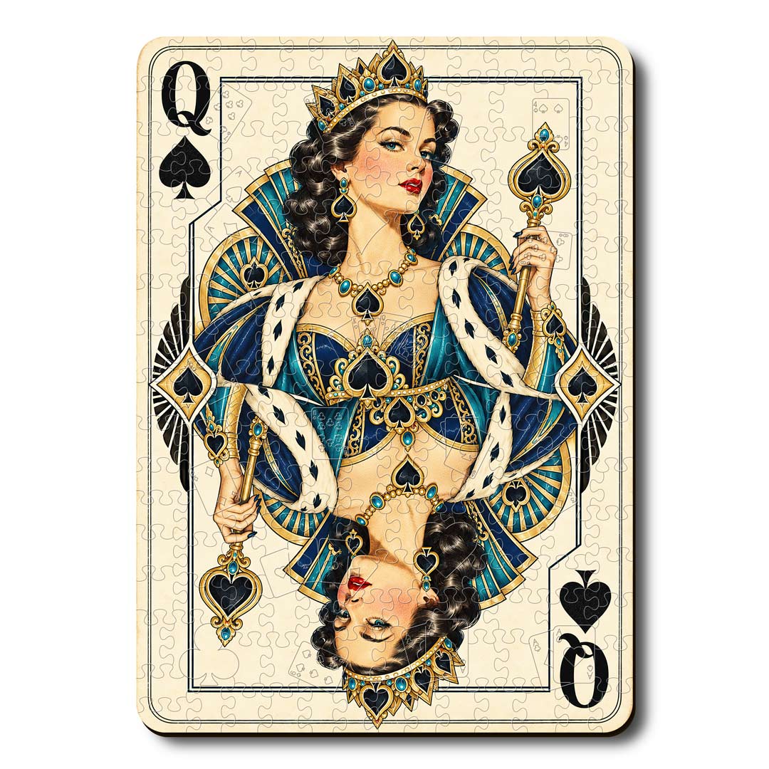 Queen Spade - Wooden Jigsaw Puzzle