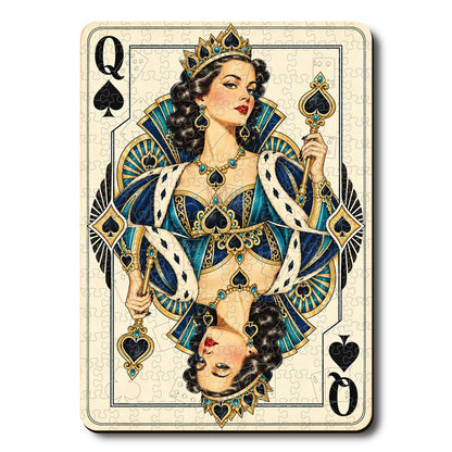 Queen Spade - Wooden Jigsaw Puzzle