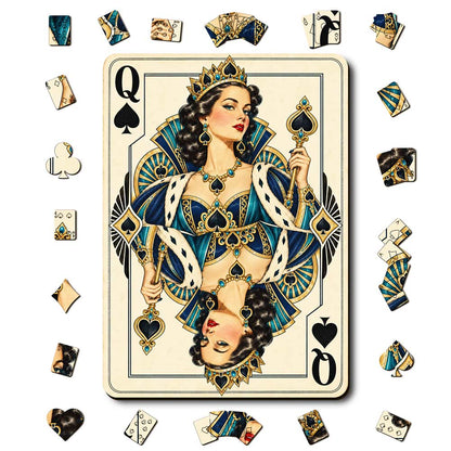 Queen Spade - Wooden Jigsaw Puzzle