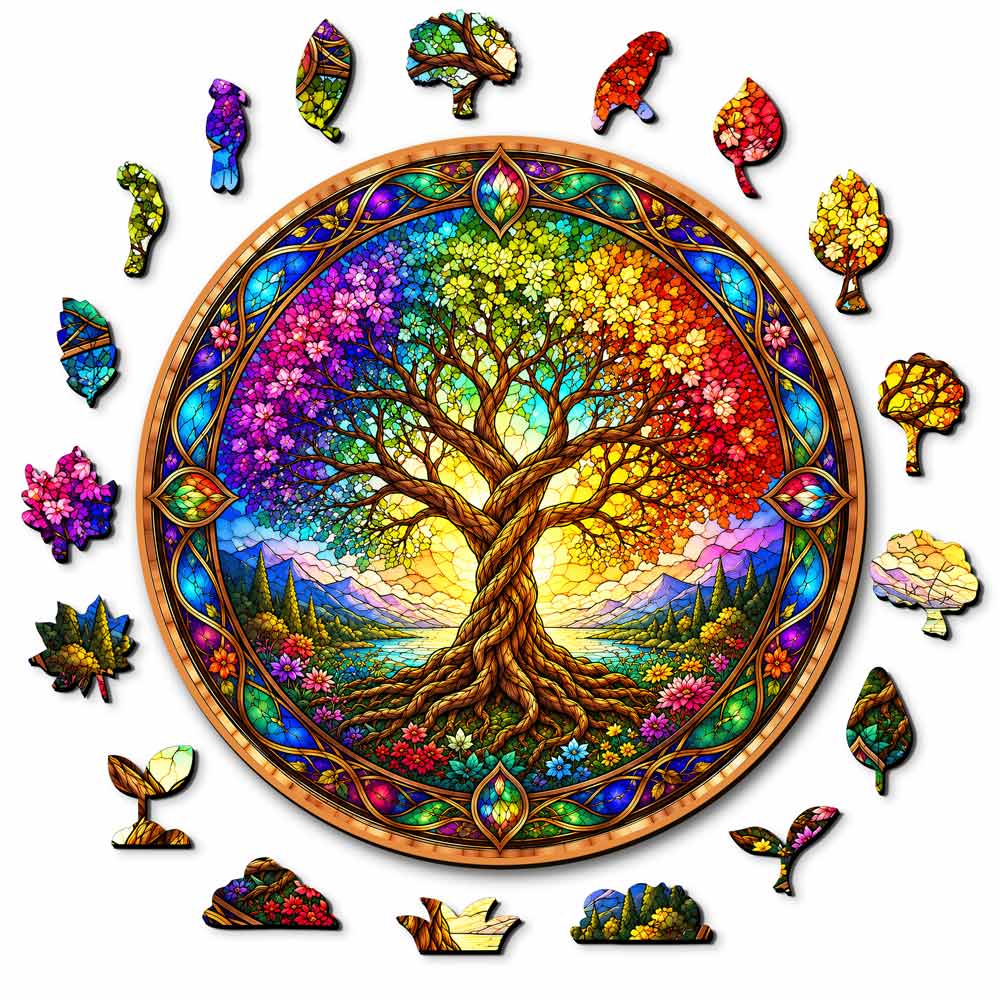 🔥Limited Edition🔥6-Pack - Stained Glass Jigsaw Puzzle Set