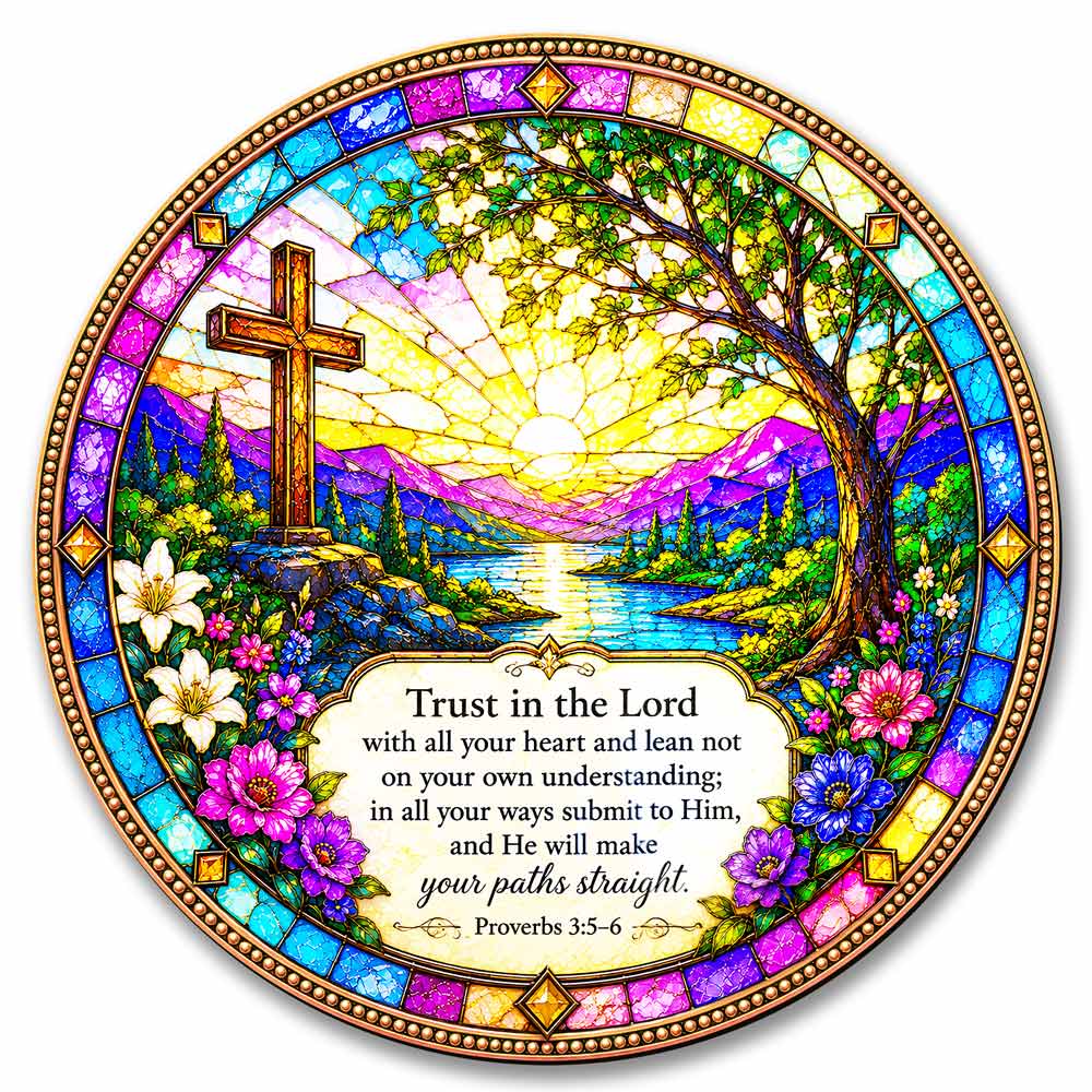 Trust in the Lord, and He Will Make Your Paths Straight - Wooden Jigsaw Puzzle