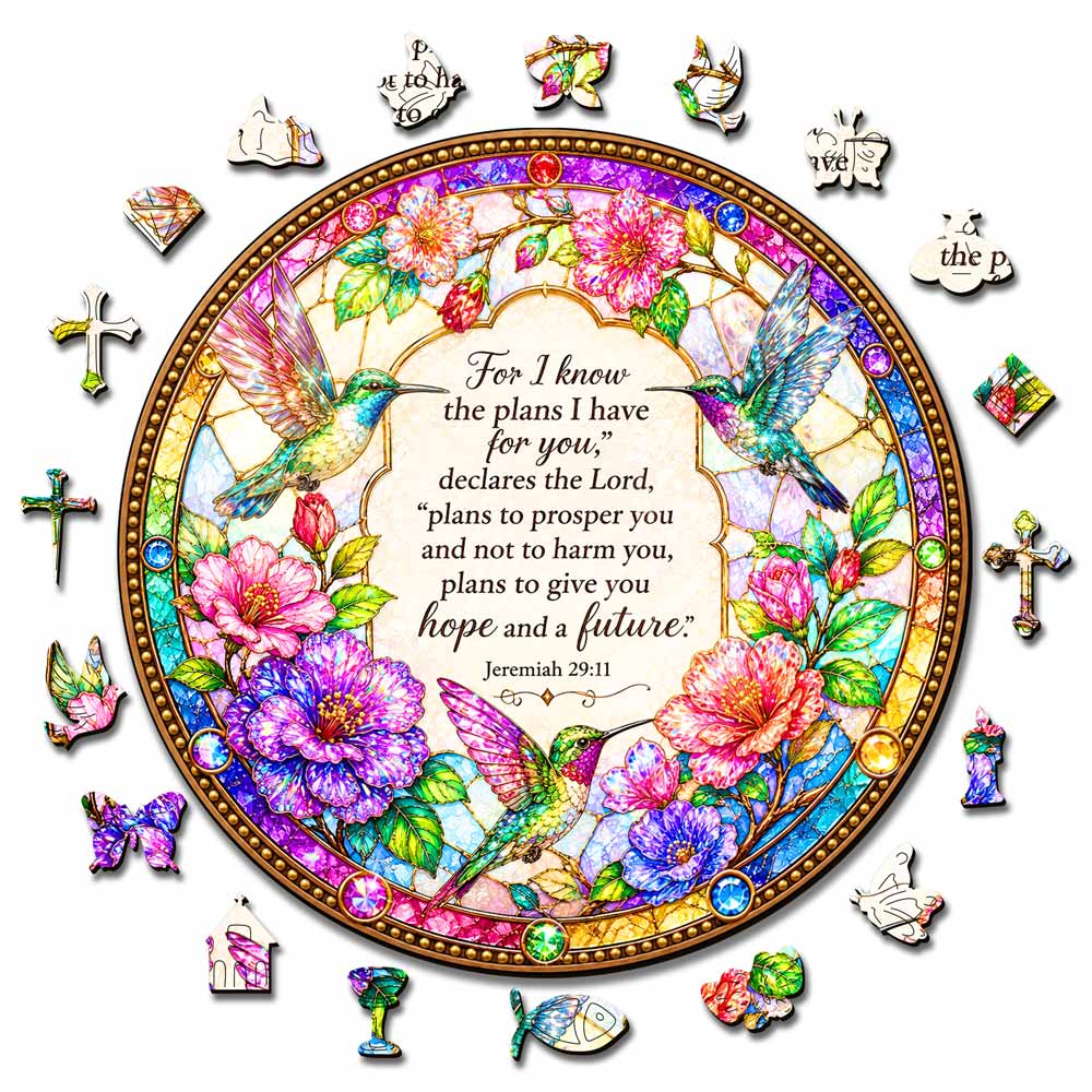Plans to Give You Hope and a Future - Wooden Jigsaw Puzzle