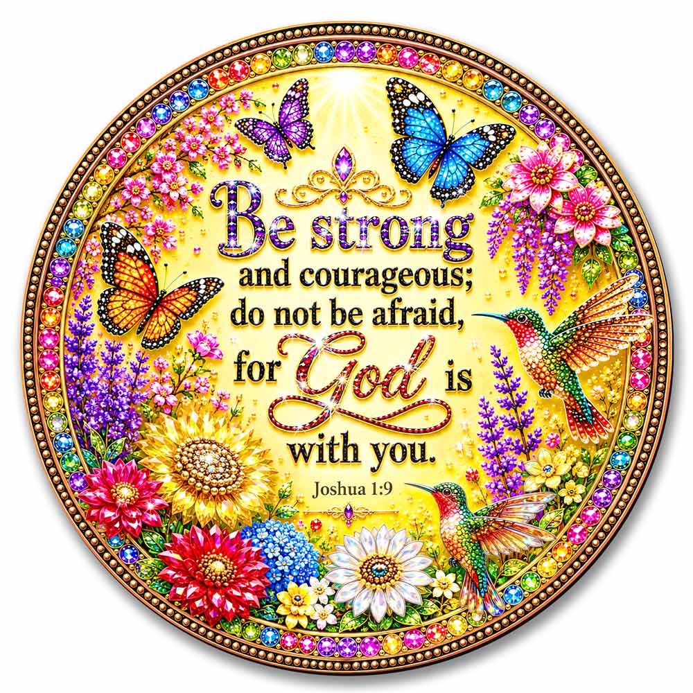 Be Strong and Courageous, for God Is with You - Wooden Jigsaw Puzzle