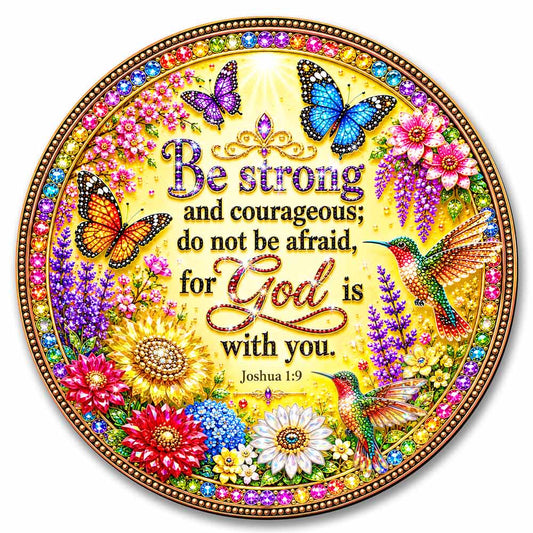 Be Strong and Courageous, for God Is with You - Wooden Jigsaw Puzzle