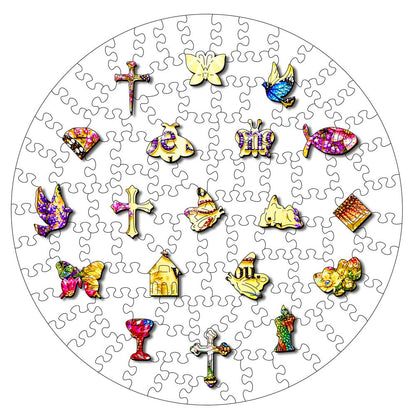 Be Strong and Courageous, for God Is with You - Wooden Jigsaw Puzzle