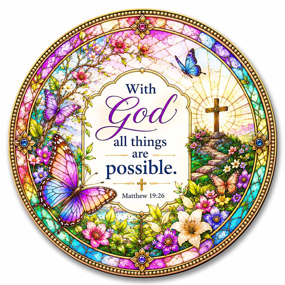 With God All Things Are Possible - Wooden Jigsaw Puzzle