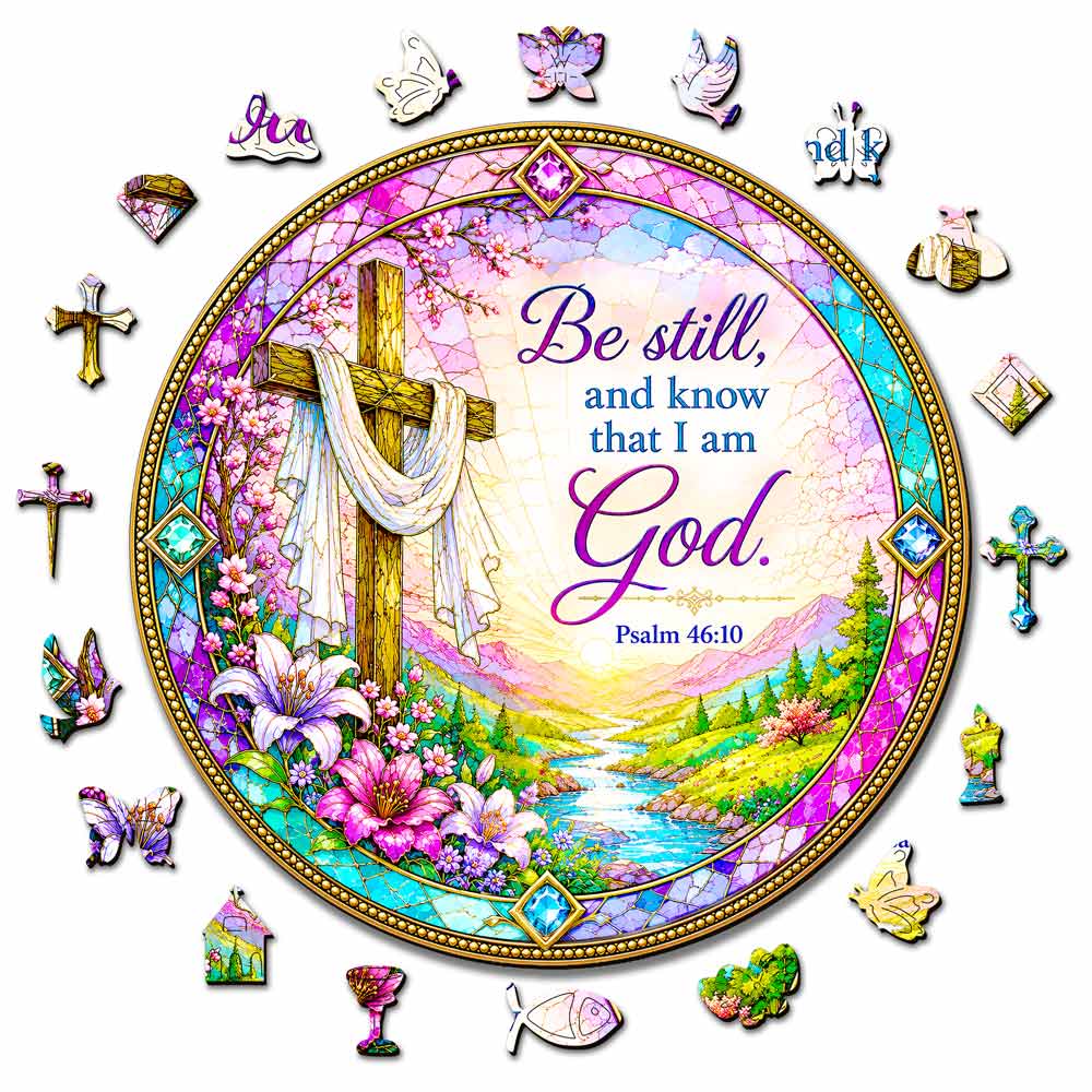 Be Still, and Know That I Am God - Wooden Jigsaw Puzzle