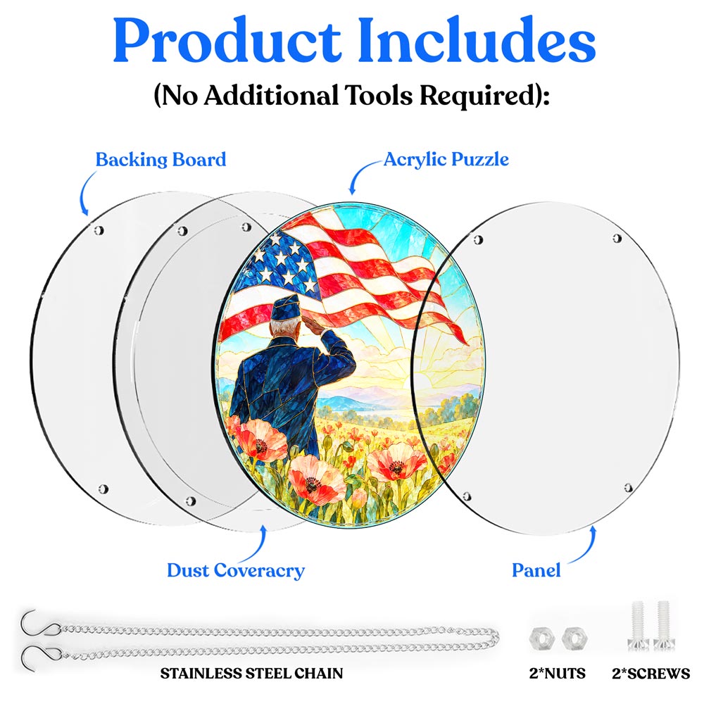 Acrylic Jigsaw Puzzle Suncatcher - Salute in Morning Light