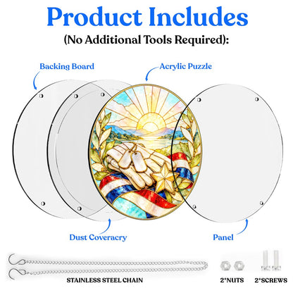 Acrylic Jigsaw Puzzle Suncatcher - Service Keepsake