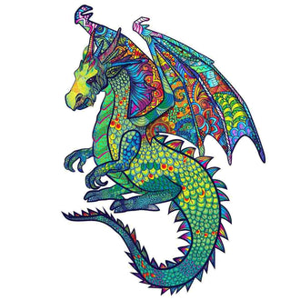 Green Dragon - Wooden Jigsaw Puzzle