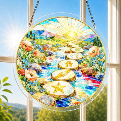 Acrylic Jigsaw Puzzle Suncatcher - The Path They Made