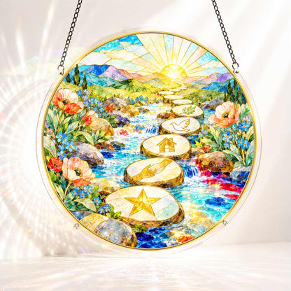 Acrylic Jigsaw Puzzle Suncatcher - The Path They Made