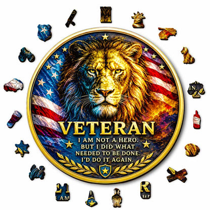 Animal Jigsaw Puzzle > Wooden Jigsaw Puzzle > Jigsaw Puzzle Veteran Lion - Wooden Jigsaw Puzzle