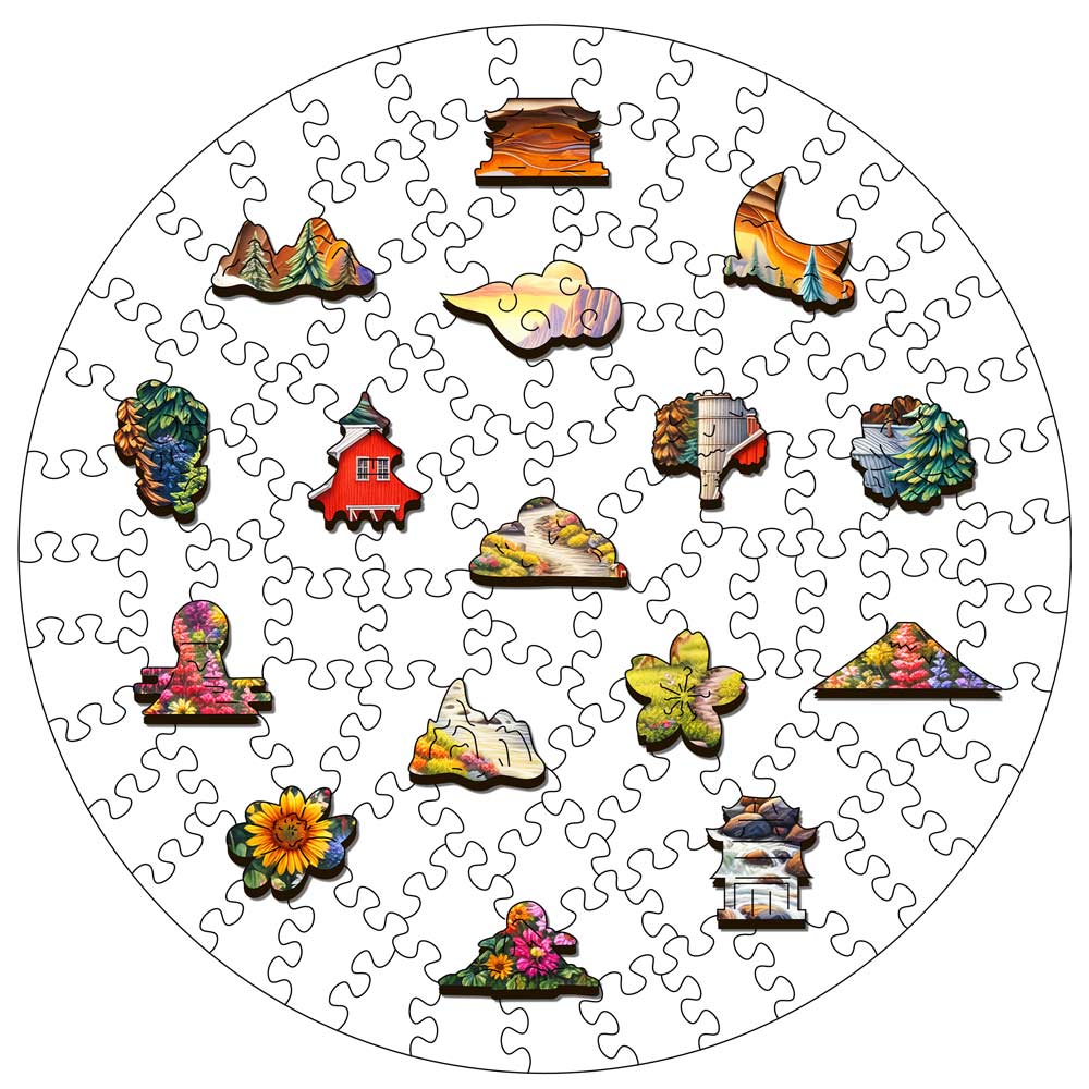 Sunny Village - Wooden Jigsaw Puzzle