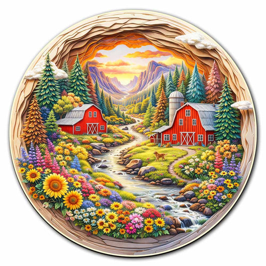 Sunny Village - Wooden Jigsaw Puzzle