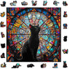 🔥Last Day - Stained Glass Cat - Wooden Jigsaw Puzzle