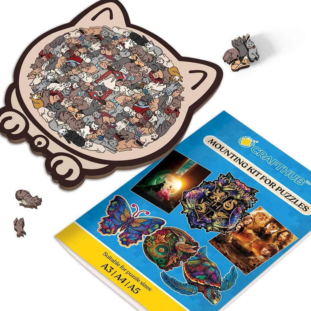 Cat Shaped - Wooden Jigsaw Puzzle