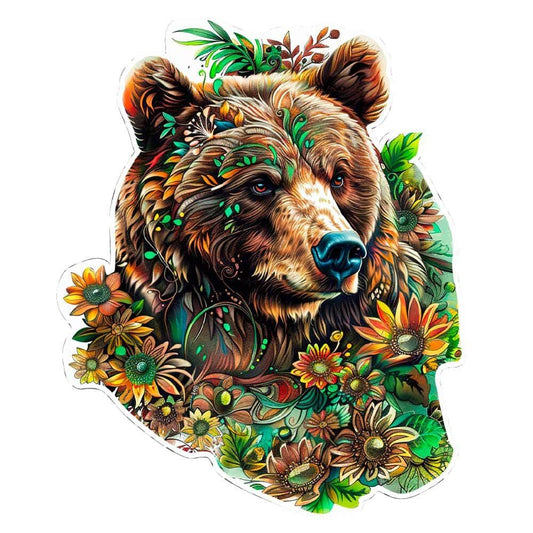 A5 Floral Bear - Jigsaw Puzzle