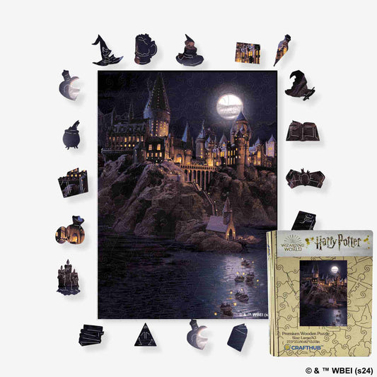 Harry Potter - Boats To Hogwarts Wooden Jigsaw Puzzle - Crafthub Collaboration