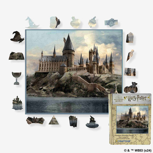 Harry Potter - Hogwarts Castle Wooden Jigsaw Puzzle - Crafthub Collaboration