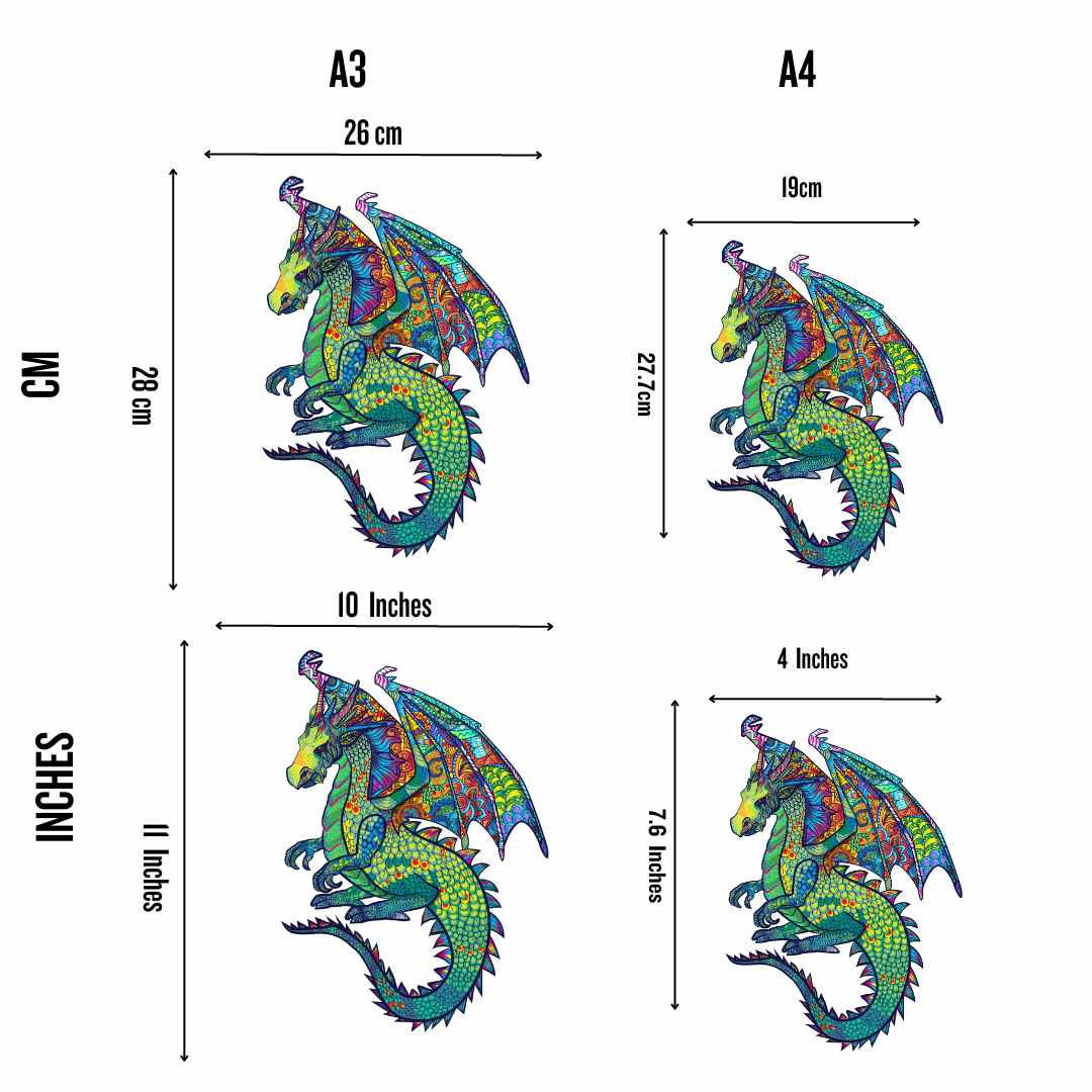 Green Dragon - Wooden Jigsaw Puzzle Out of Stock