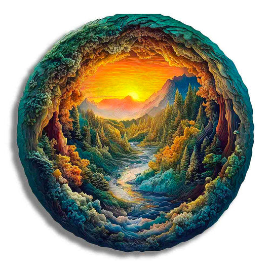 🔥Last Day - Sunrise Mandala - Wooden Jigsaw Puzzle