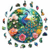 Blooming Peacock - Wooden Jigsaw Puzzle