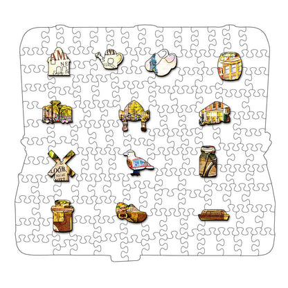 Amsterdam City Travel Case - Wooden Jigsaw Puzzle