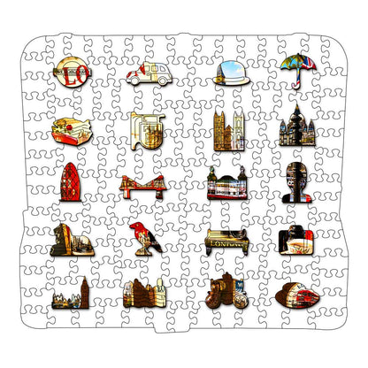 London Travel Case - Wooden Jigsaw Puzzle