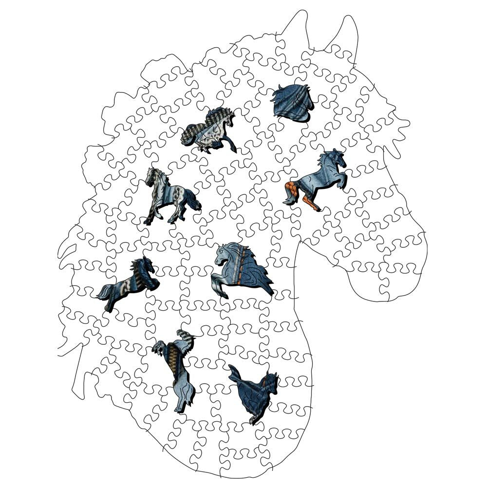 Jeans Horse - Wooden Jigsaw Puzzle