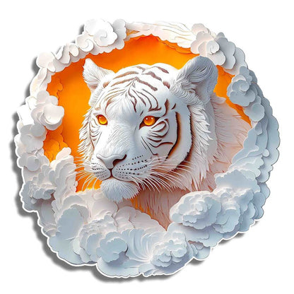 White Tiger - Wooden Jigsaw Puzzle