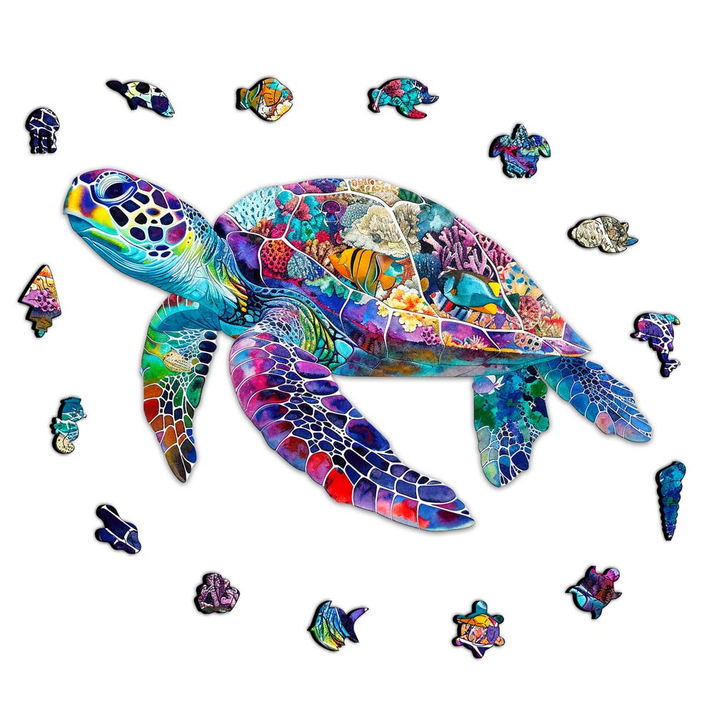 Ocean Turtle - Wooden Jigsaw Puzzle