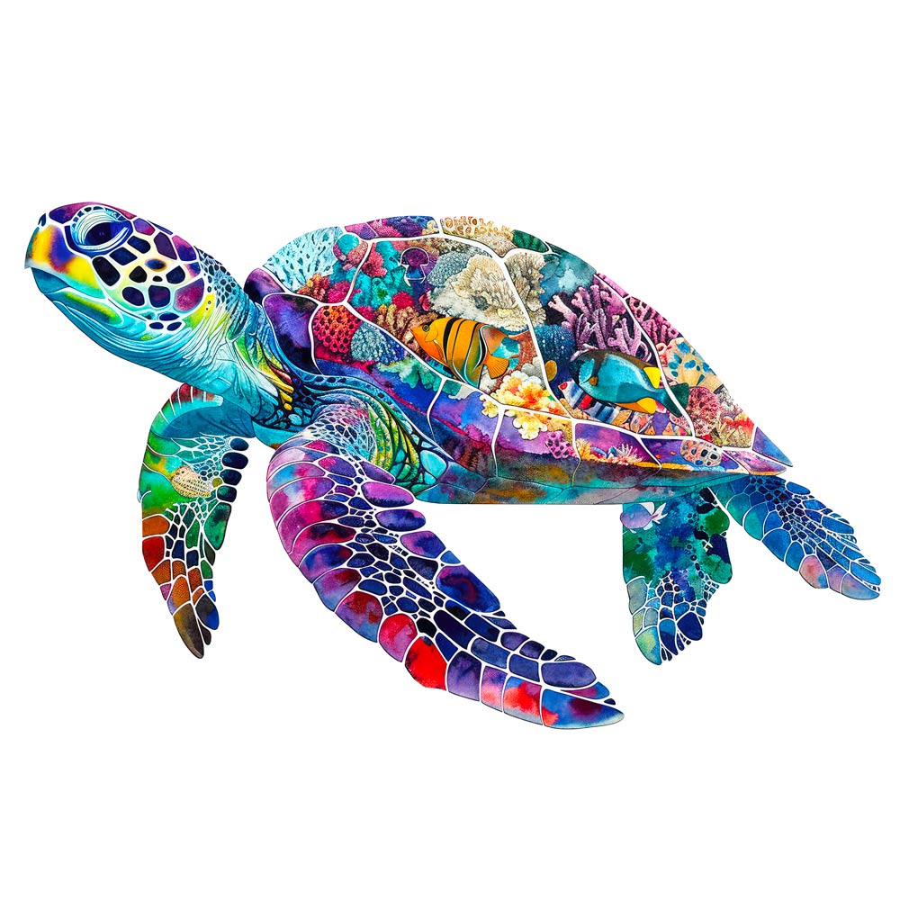 Ocean Turtle - Wooden Jigsaw Puzzle – Puzzlesup