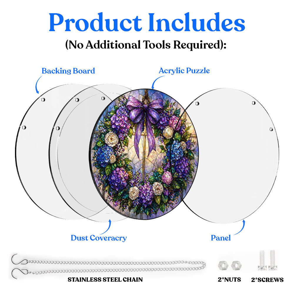 Acrylic Jigsaw Puzzle Suncatcher - Sacred Bloom