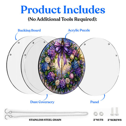 Acrylic Jigsaw Puzzle Suncatcher - Sacred Bloom