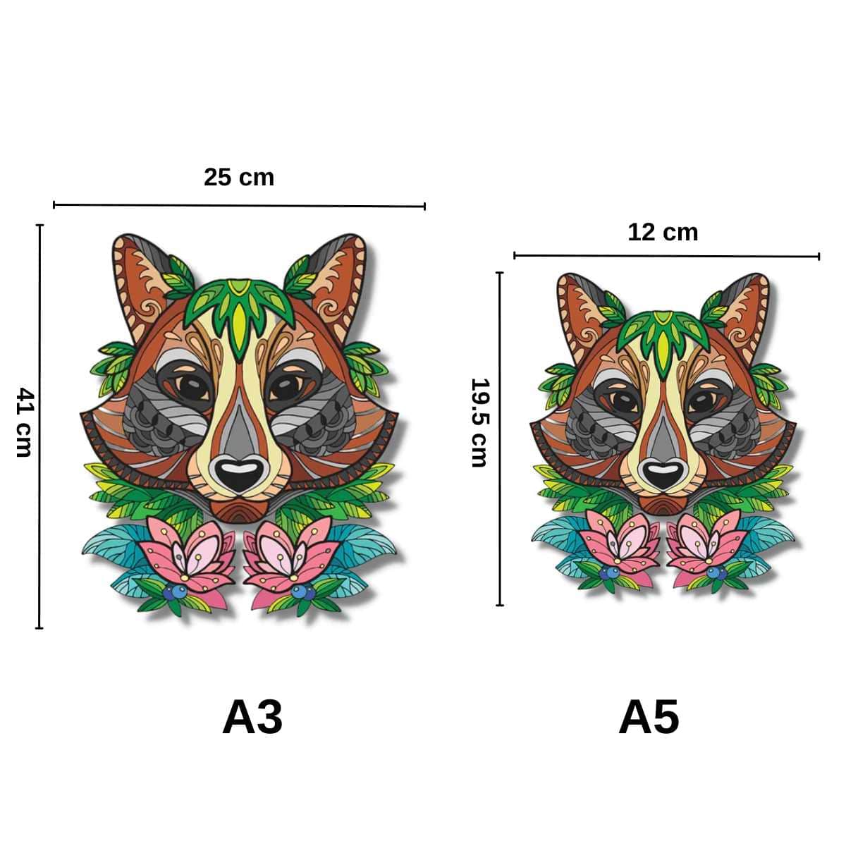 Blooming Raccoon - Wooden Jigsaw Puzzle (Out Of Stock)