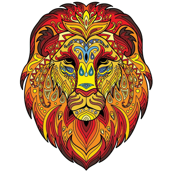 Golden Lion - Wooden Jigsaw Puzzle - PuzzlesUp