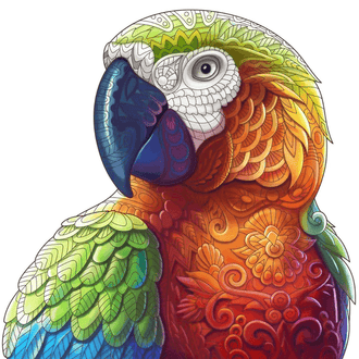 African Parrot - Wooden Jigsaw Puzzle - PuzzlesUp