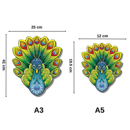 Singing Peacock - Wooden Jigsaw Puzzle