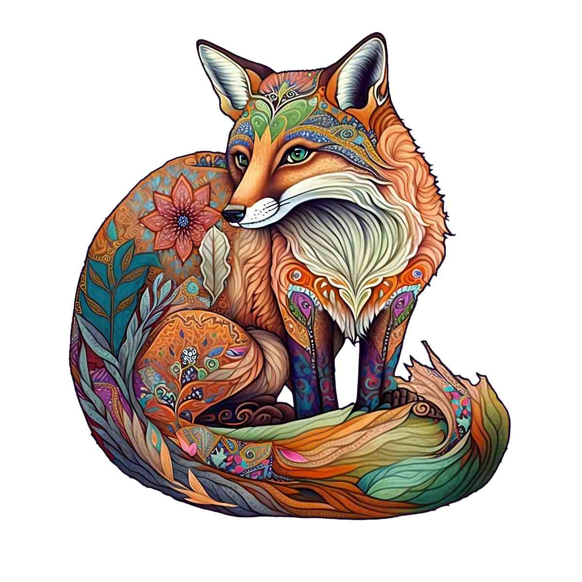Mischievous Fox - Wooden Jigsaw Puzzle - PuzzlesUp