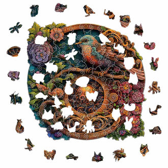 Bird and Bloom - Wooden Jigsaw Puzzle