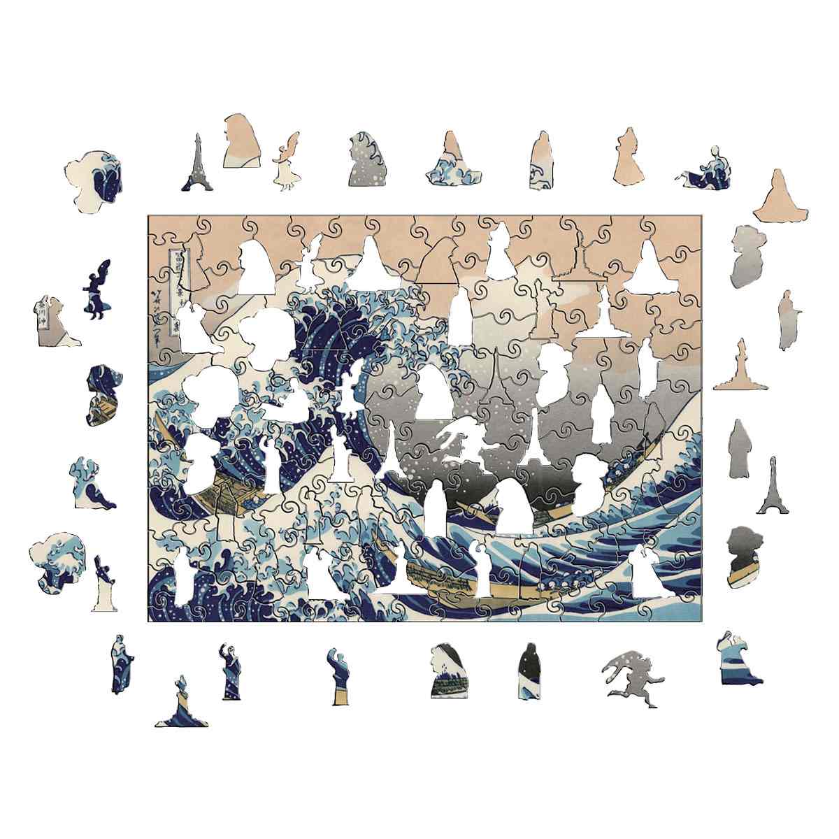 The Great Wave off Kanagawa - Wooden Jigsaw Puzzle