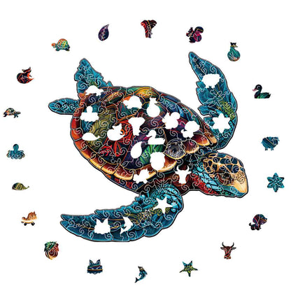 🔥Last Day - Sea Turtle - Wooden Jigsaw Puzzle