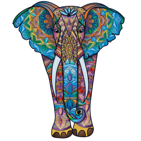 Elephant - Wooden Jigsaw Puzzle - PuzzlesUp