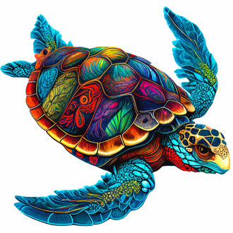 Sea Turtle - Wooden Jigsaw Puzzle - PuzzlesUp