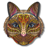 Cat Warrior - Wooden Jigsaw Puzzle - PuzzlesUp