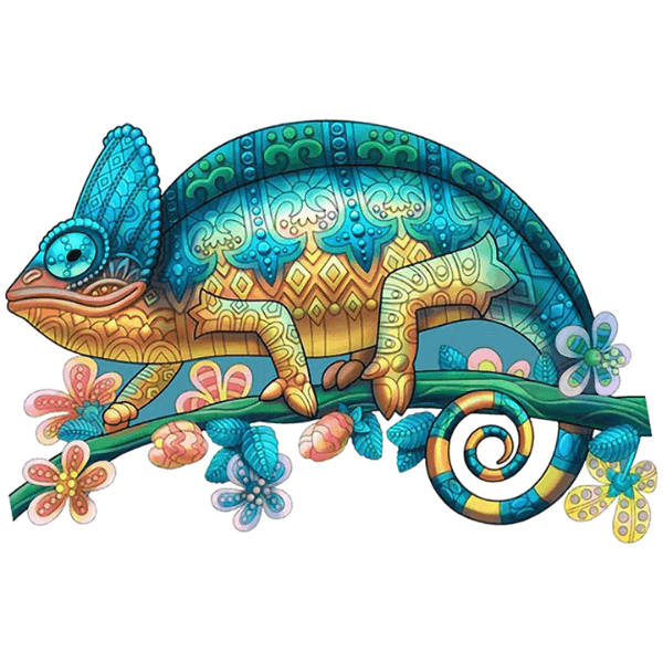 Gecko - Wooden Jigsaw Puzzle - PuzzlesUp